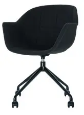 PAPERFLOW Chaise visiteur GANT, set de 2, anthracite / noir