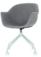 PAPERFLOW Chaise visiteur GANT, set de 2, gris / blanc