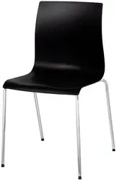 PAPERFLOW Chaise visiteur ARKO, set de 2, noir