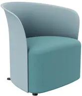PAPERFLOW Fauteuil visiteur "CROWN", bleu