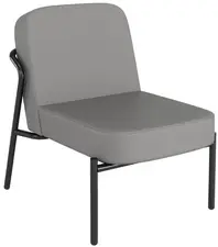PAPERFLOW Fauteuil visiteur MEDSO RUND S, simili-cuir, gris