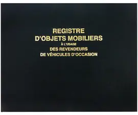 ELVE Registre "Objets mobiliers et véhicules d'occasion