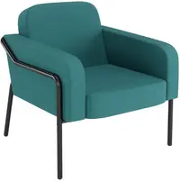 PAPERFLOW Fauteuil visiteur MEDSO RUND L, tissu, bleu