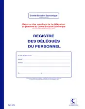 ELVE Registre "Délégués du personnel", 40 pages, 320 x 240mm