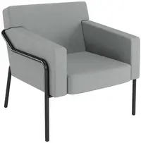 PAPERFLOW Fauteuil visiteur MEDSO T L, tissu, gris