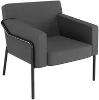PAPERFLOW Fauteuil visiteur MEDSO T L, tissu, anthracite