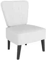PAPERFLOW Fauteuil visiteur Brighton, simili cuir, blanc