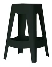 PAPERFLOW Tabouret BELLINI, set de 5, hauteur: 460 mm, noir