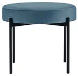 PAPERFLOW Banc GAIA, rond, habillage tissu, bleu