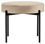 PAPERFLOW Banc GAIA, rond, habillage tissu, ivoire