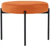 PAPERFLOW Banc GAIA, rond, habillage similicuir, orange