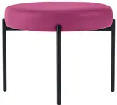 PAPERFLOW Banc GAIA, rond, habillage similicuir, lilas