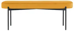 PAPERFLOW Banc oval GAIA, taille L, habillage tissu, safran