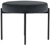 PAPERFLOW Banc GAIA, rond, habillage velours, anthracite