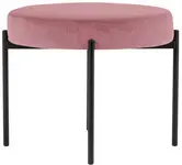 PAPERFLOW Banc GAIA, rond, habillage velours, rose