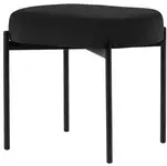 PAPERFLOW Banc oval GAIA, taille S, habillage velours, noir