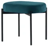 PAPERFLOW Banc oval GAIA, taille S, habillage velours, vert