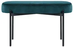 PAPERFLOW Banc oval GAIA, taille M, habillage velours, vert