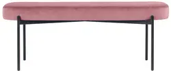 PAPERFLOW Banc oval GAIA, taille L, habillage velours, rose