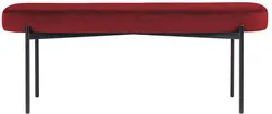 PAPERFLOW Banc oval GAIA, taille L, habillage velours, rouge