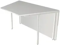 kerkmann Comptoir d'accueil, 2 côtés obliques, blanc/verre