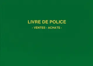 ELVE Registre "Livre de police métaux précieux", 200 pages
