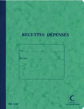 ELVE Cahier piqué "Recettes - Dépenses", 220 x 170 mm