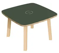 PAPERFLOW Table d'appoint WOODY, en bois massif, vert