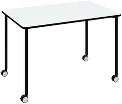 PAPERFLOW Table mobile FLEX OFFICE, rectangulaire, blanc