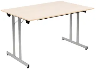 SODEMATUB Table pliante TPMU126EA, 1.200 x 600 mm,érable/alu
