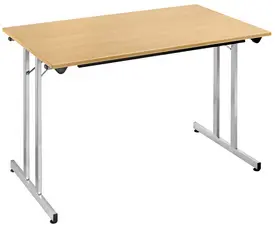 SODEMATUB Table pliante TPMU168HA, 1.600 x 800 mm, hêtre/alu