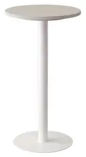PAPERFLOW Table haute easyDesk, diam. 600 mm, blanc / blanc