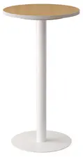 PAPERFLOW Table haute easyDesk, diam. 800 mm, hêtre / blanc