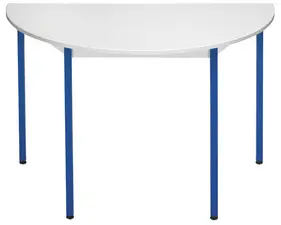SODEMATUB Table de réunion120DRGBL,demi-rond,gris clair/bleu