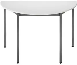 SODEMATUB Table de réunion 147DRGG, demi-rond, gris / gris