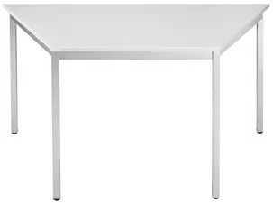 SODEMATUB Table réunion 126TGA,trapézoidale,gris clair/alu