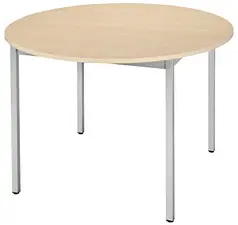 SODEMATUB Table universelle 120ROEA, 1.200 mm, érable/alu