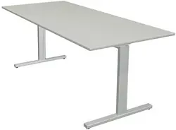 kerkmann Bureau "Form 2", (L)1.200 mm, gris clair