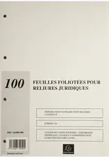 EXACOMPTA Recharge foliotée pour reliures juridiques, A4