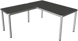 kerkmann Bureau PRIME avec extension, (L)1.600 mm,