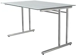 kerkmann Bureau ARTLINE, (L)1.600 mm, avec plateau en verre