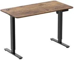 LogiLink Bureau assis-debout, (L)1.200 mm, noir/marron
