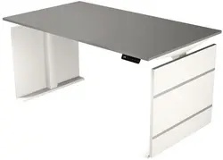 kerkmann Bureau assis-debout avec panneau Move 3, graphite