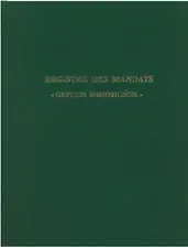 ELVE Registre des mandats "Gestion immobilière", 200 pages