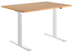 Topstar Bureau réglable en hauteur, (L)1.600 mm, blanc/hêtre