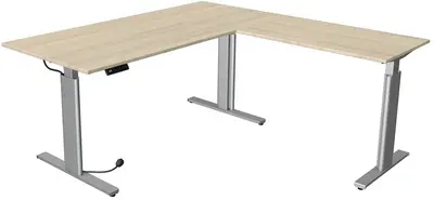 kerkmann Table de bureau assis-debout Move 3 tube, érable