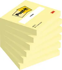 Post-it Bloc-note adhésif, 76 x 76 mm, sous film, jaune