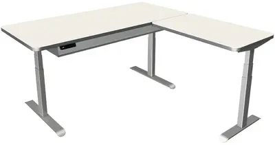 kerkmann Table de bureau assis-debout Move 4 Premium, blanc