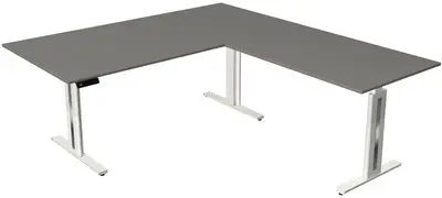 kerkmann Table de bureau assis-debout Move 3 fresh, graphite