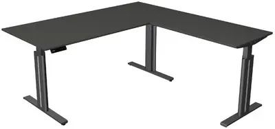 kerkmann Table de bureau assis-debout Move 3 elegant, gris